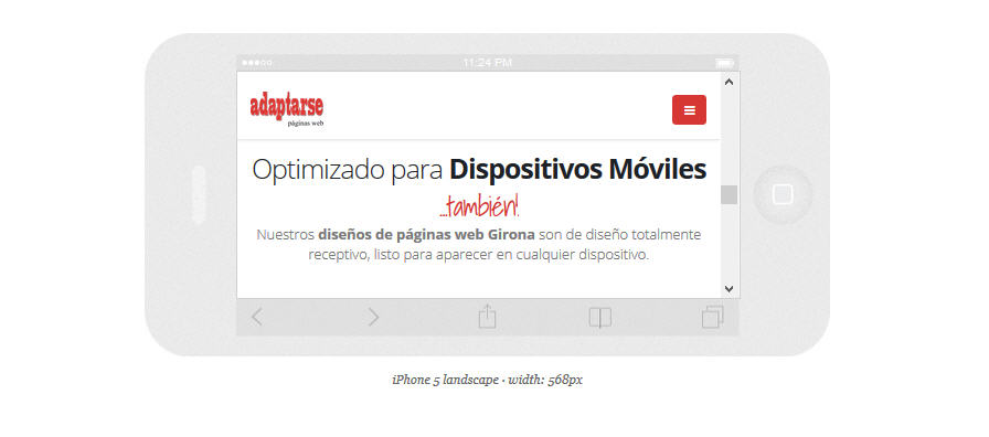 Su página web está adaptada a dispositivos móviles